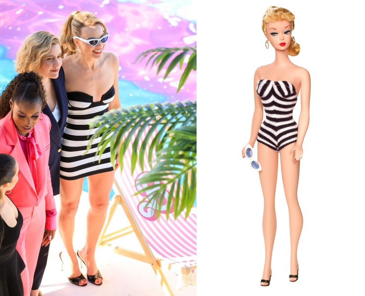 Margot Robbie a Barbie film sajtóturnéján június 29-én