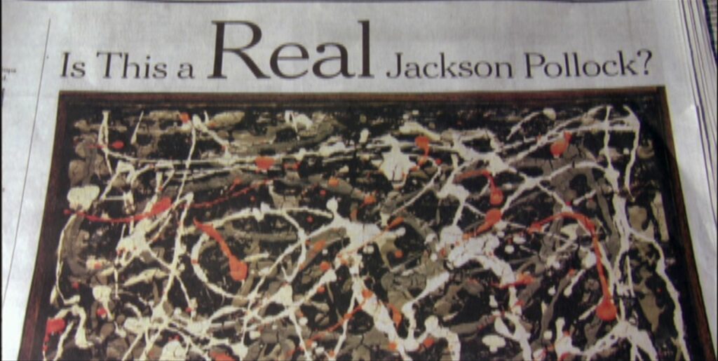 Az állítólagos Pollock festmény egy újság címlapján