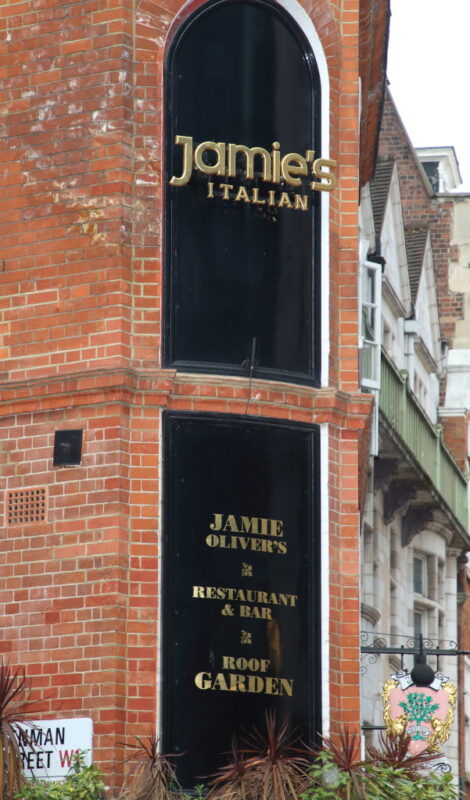 A 2019-ben bezárt egyik Jamie's Italian Londonban