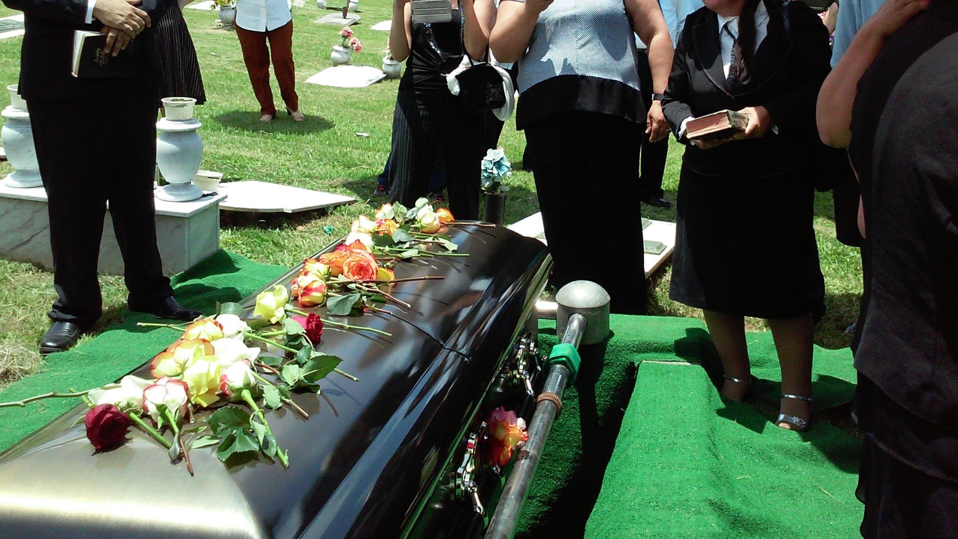 Koporsó egy temetésen