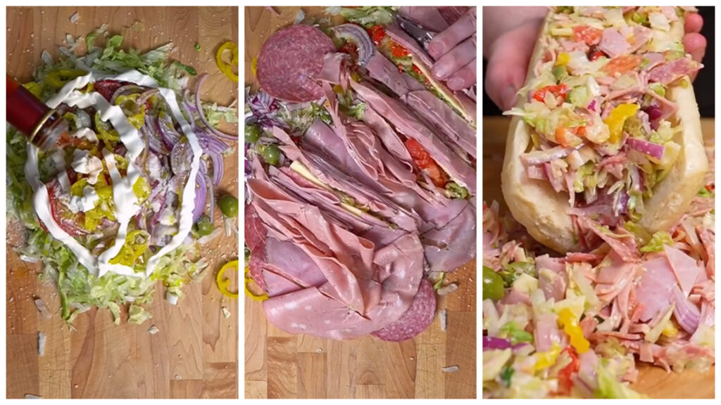 Lépésekben: chopped Italian grinder szendvics