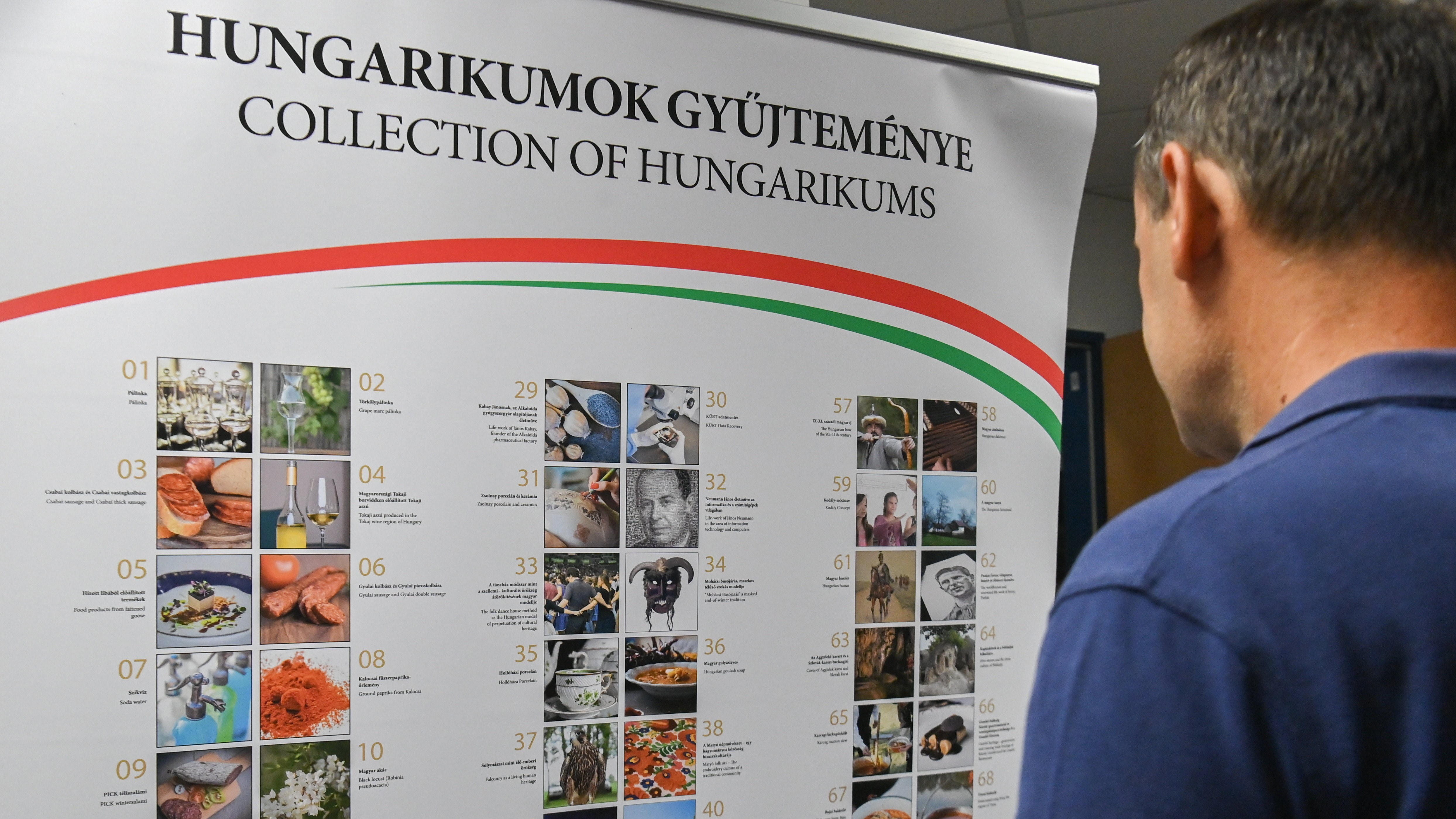 A hungarikumok gyűjteménye a 2023. évi hungarikum pályázat eredményét ismertető sajtótájékoztatón az Agrárminisztériumban 2023. szeptember 11-én