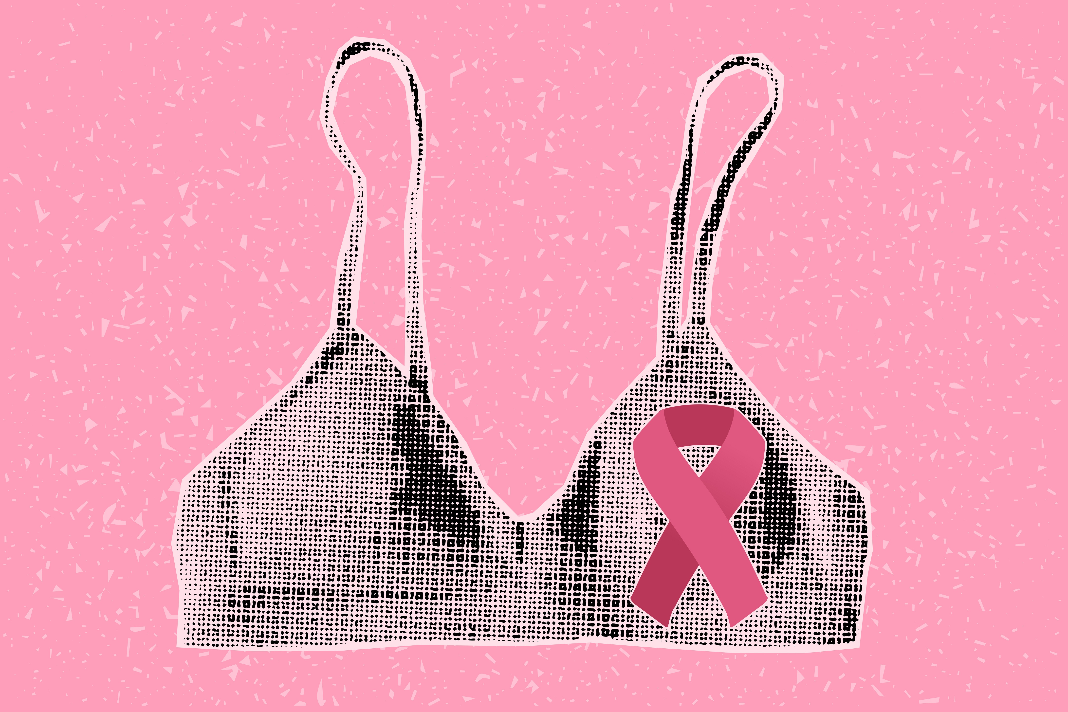 Illusztráció egy melltartóval a mellrák elleni küzdelem hónapja alkalmából