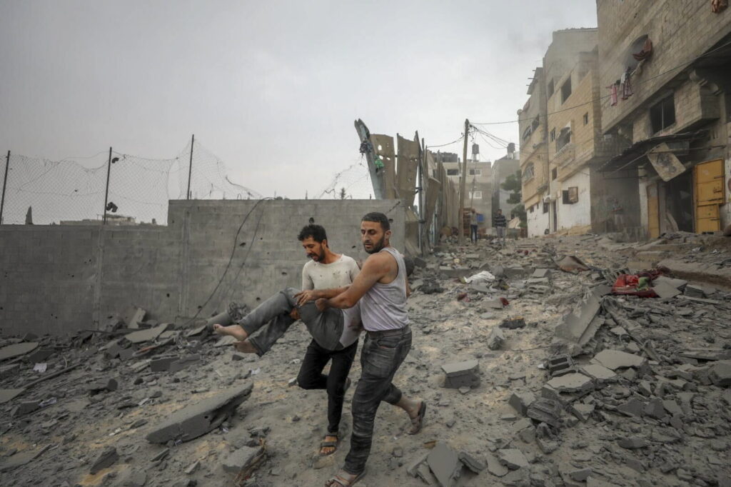 Gázai övezet a rakétatámadás után