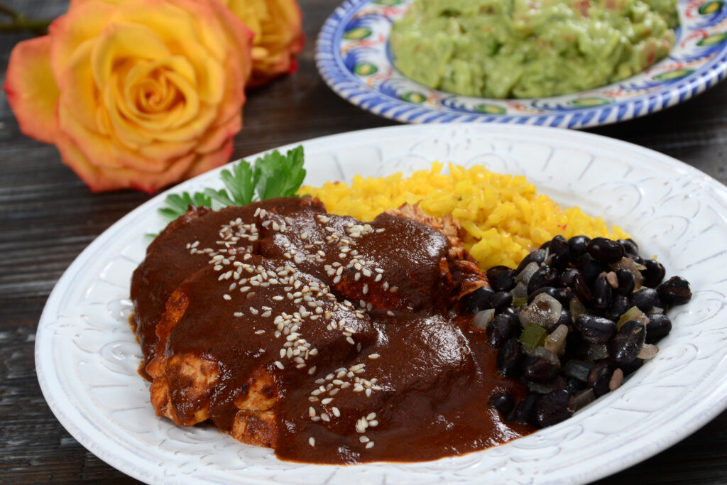 Mole poblano, a chilis csokis szószos pulyka, mexikói étel