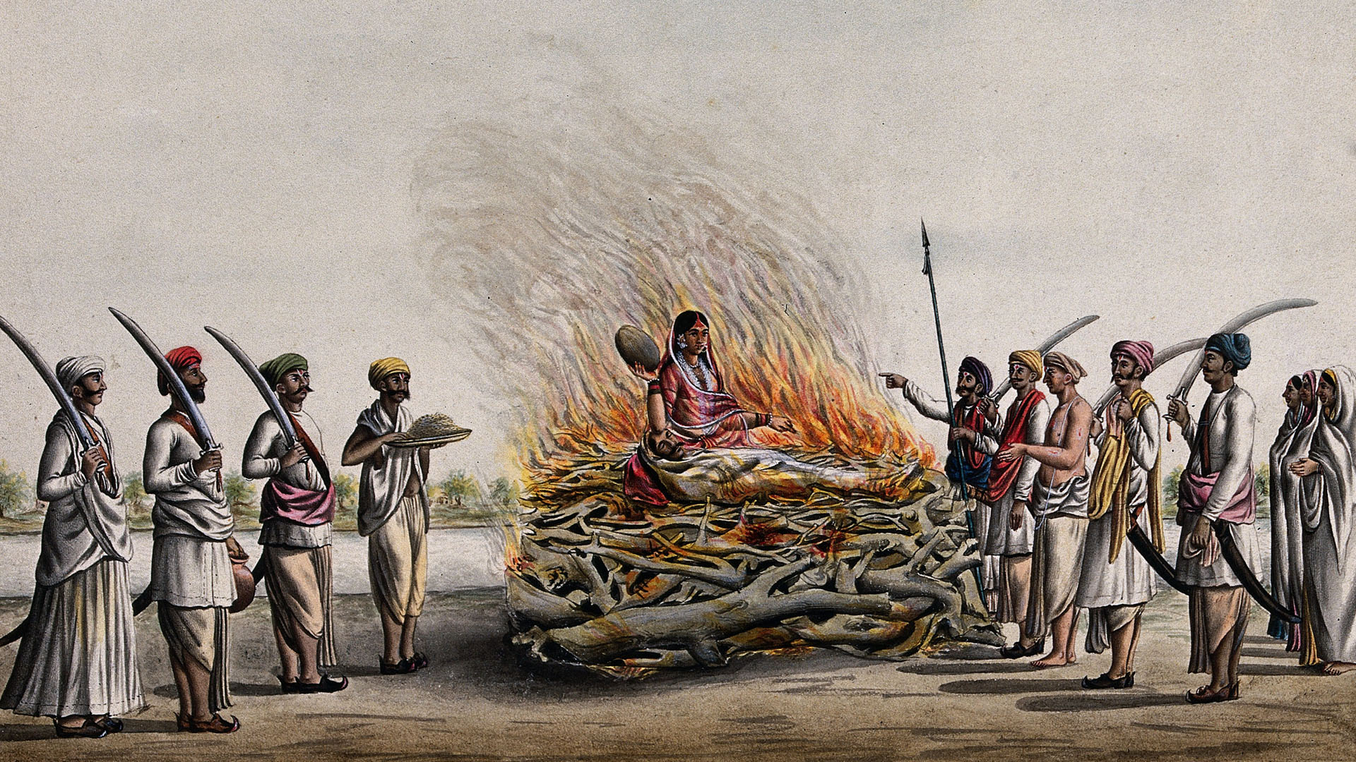 Szati, az indiai özvegyégetés