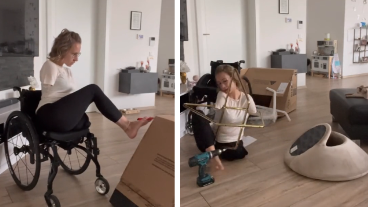 Így bontja ki és rak össze egy széket a mozgáskorlátozott édesanya