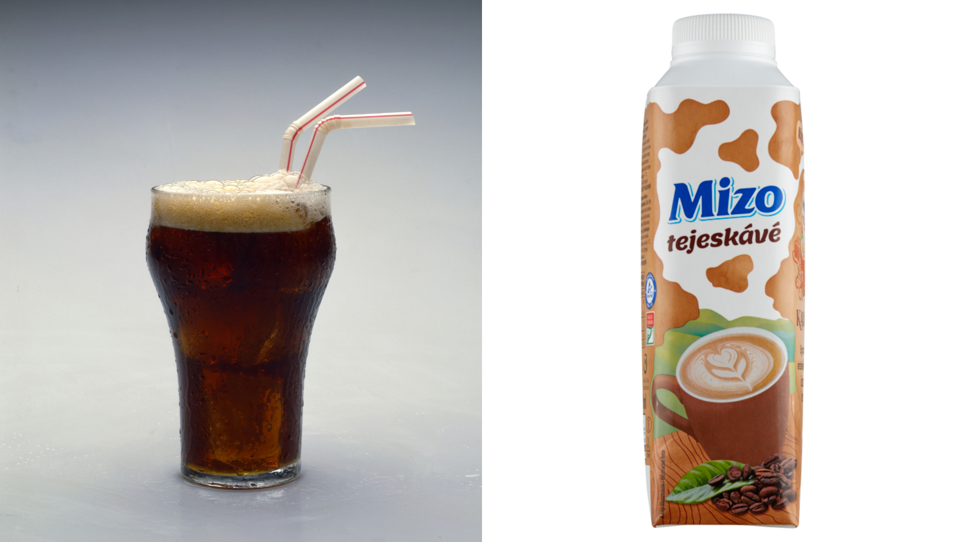 Coca Cola és Mizo tejes kávé