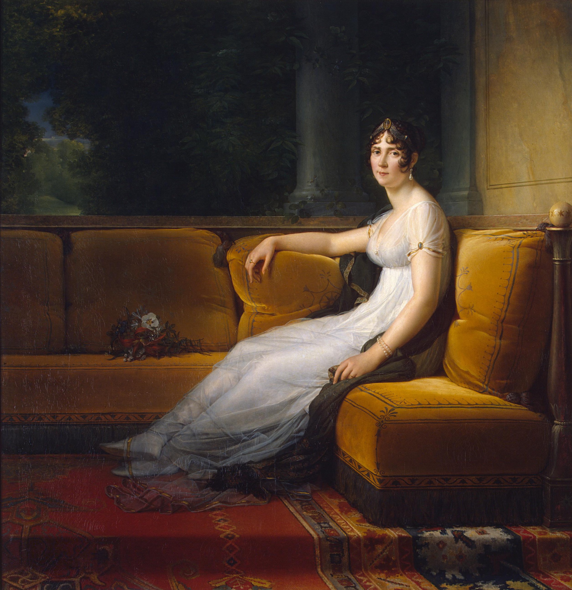 Jozefina császárné a malmaisoni kastélyban (forrás: Wikipedia)