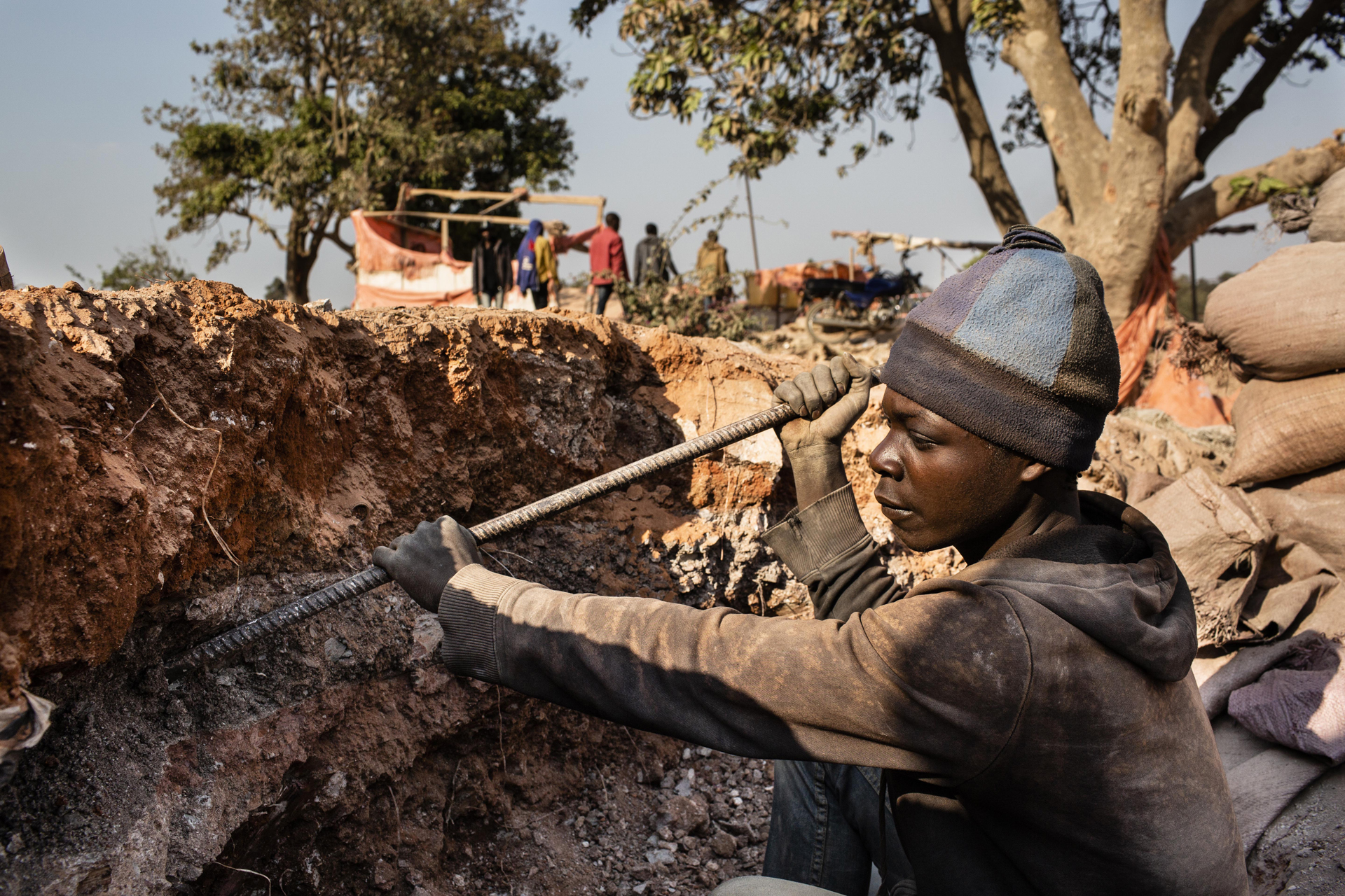 Kobalt bánya a kongói Kolweziben