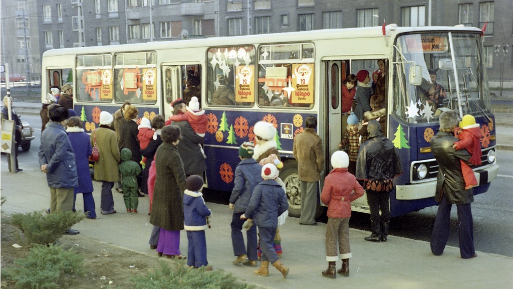 Karácsonyi BKV busz 1980-ban 