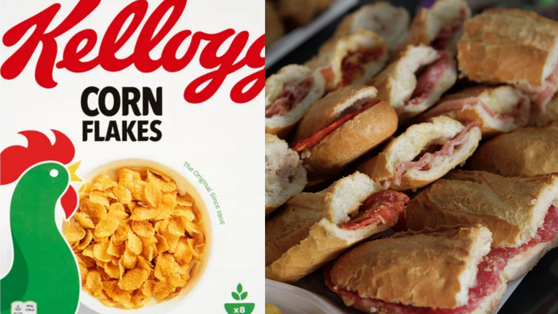 Kellogg's Corn Flakes és szendvicsek