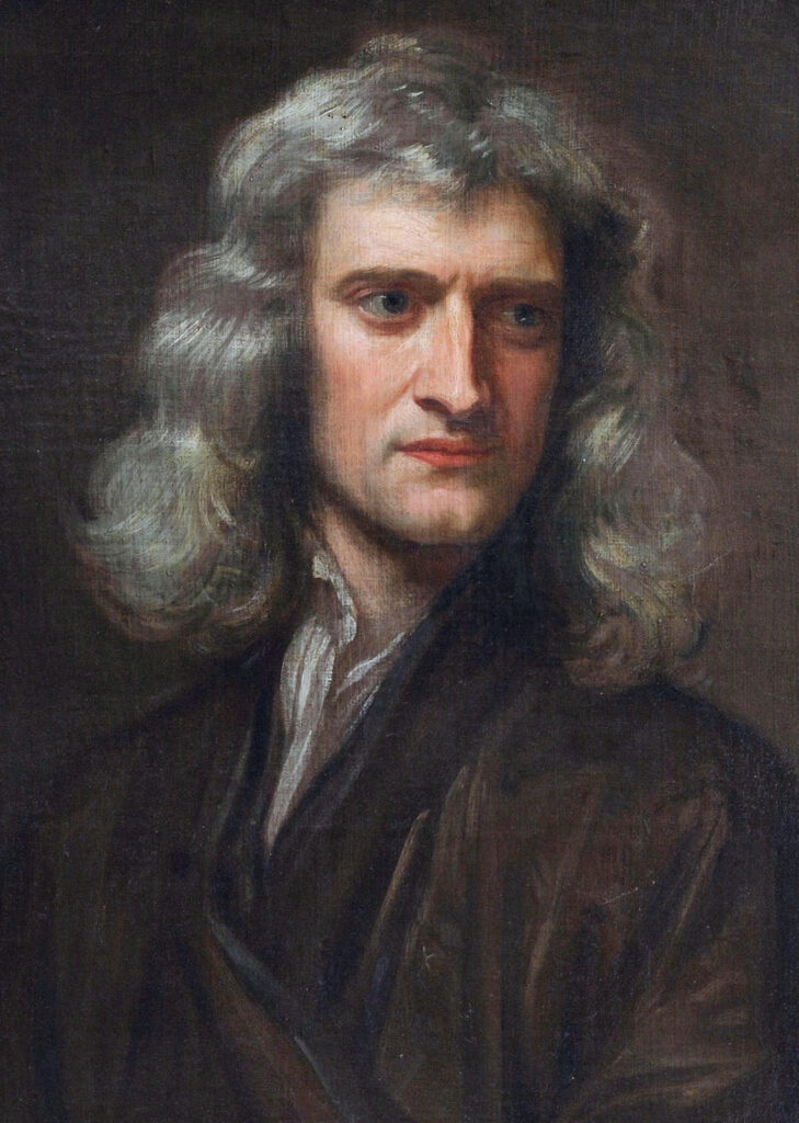 Isaac Newton portréja (forrás: Wikipedia)