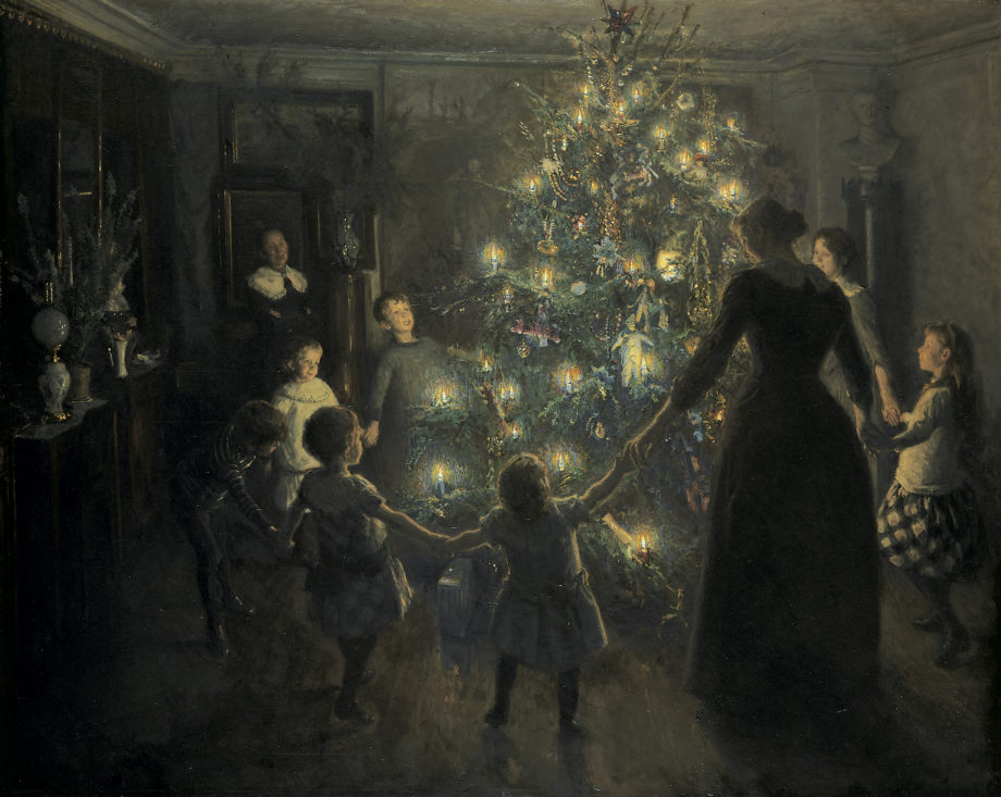 Karácsonyfa Johansen Viggo festményén (forrás: Wikipedia)
