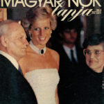 Diana hercegné Göncz Árpáddal és feleségével az 1990-es Nők Lapjában