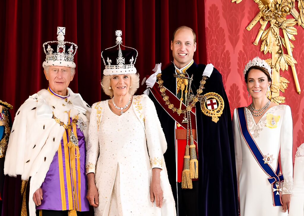 III. Károly, Kamilla királyné, Vilmos herceg és Katalin hercegné
