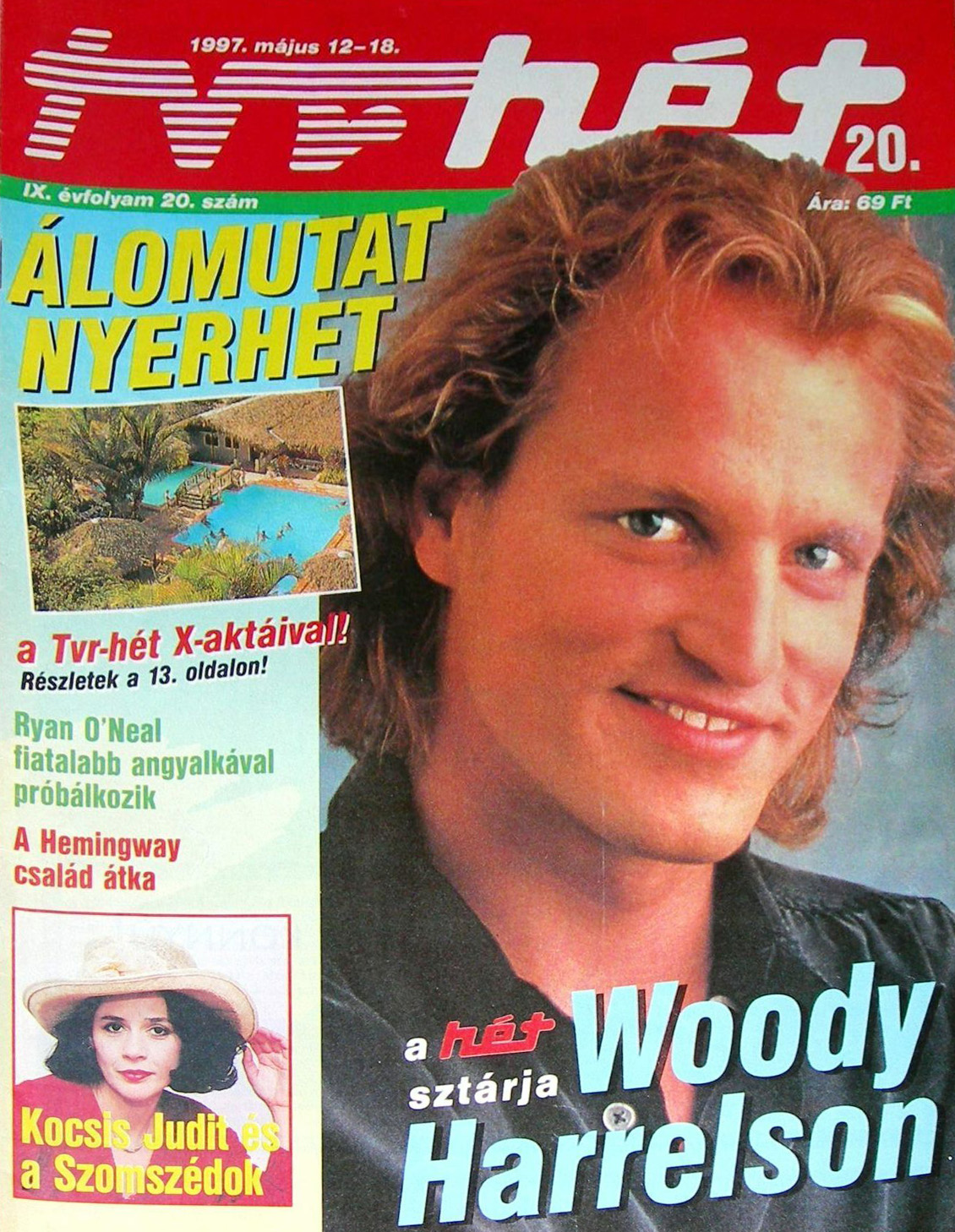 Woody Harrelson a TVR Hét címlapján 1997-ből