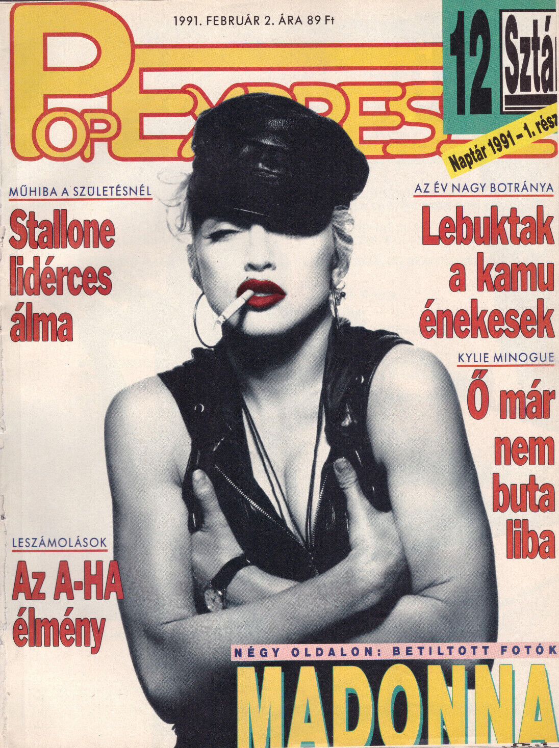 Madonna a Pop Expressz borítóján