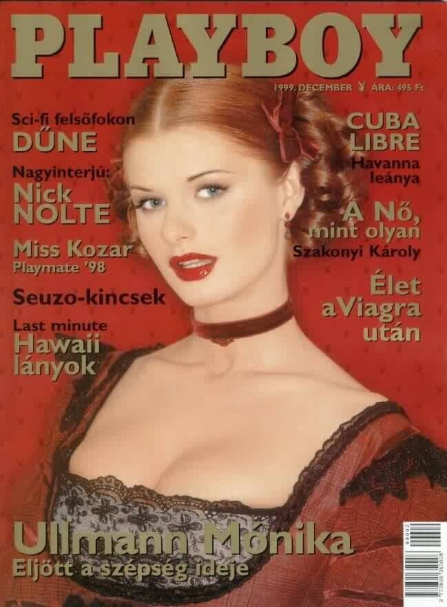 Ulmann Mónika a '99-es Playboy címlapján