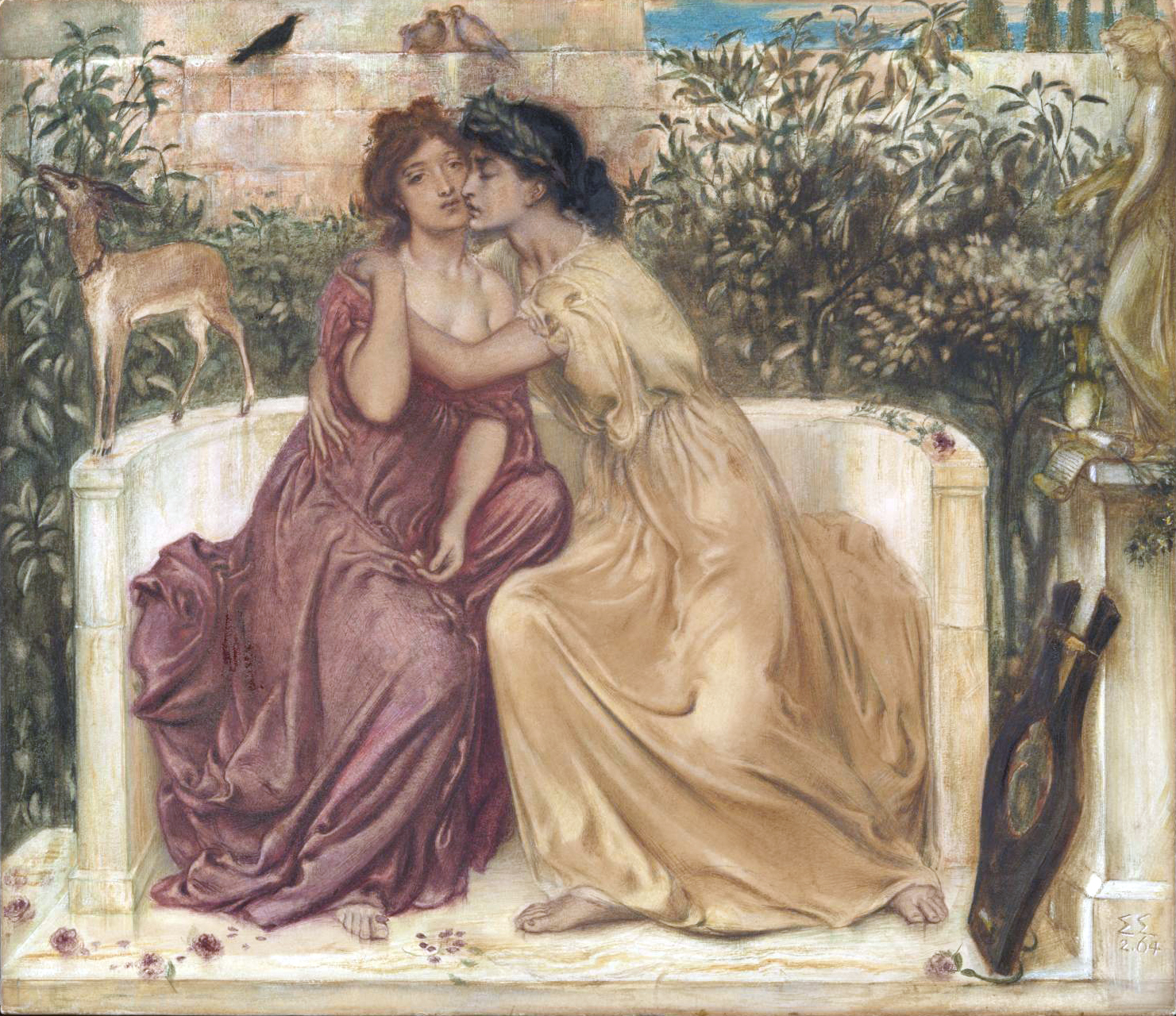 Szapphó és Erinna egy 19. századi festményen (forrás: Wikipedia)