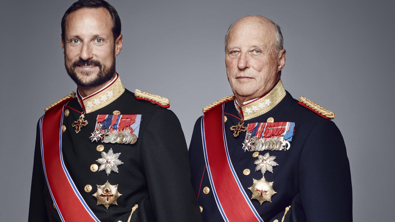 Haakon koronaherceg és V. Harold norvég király
