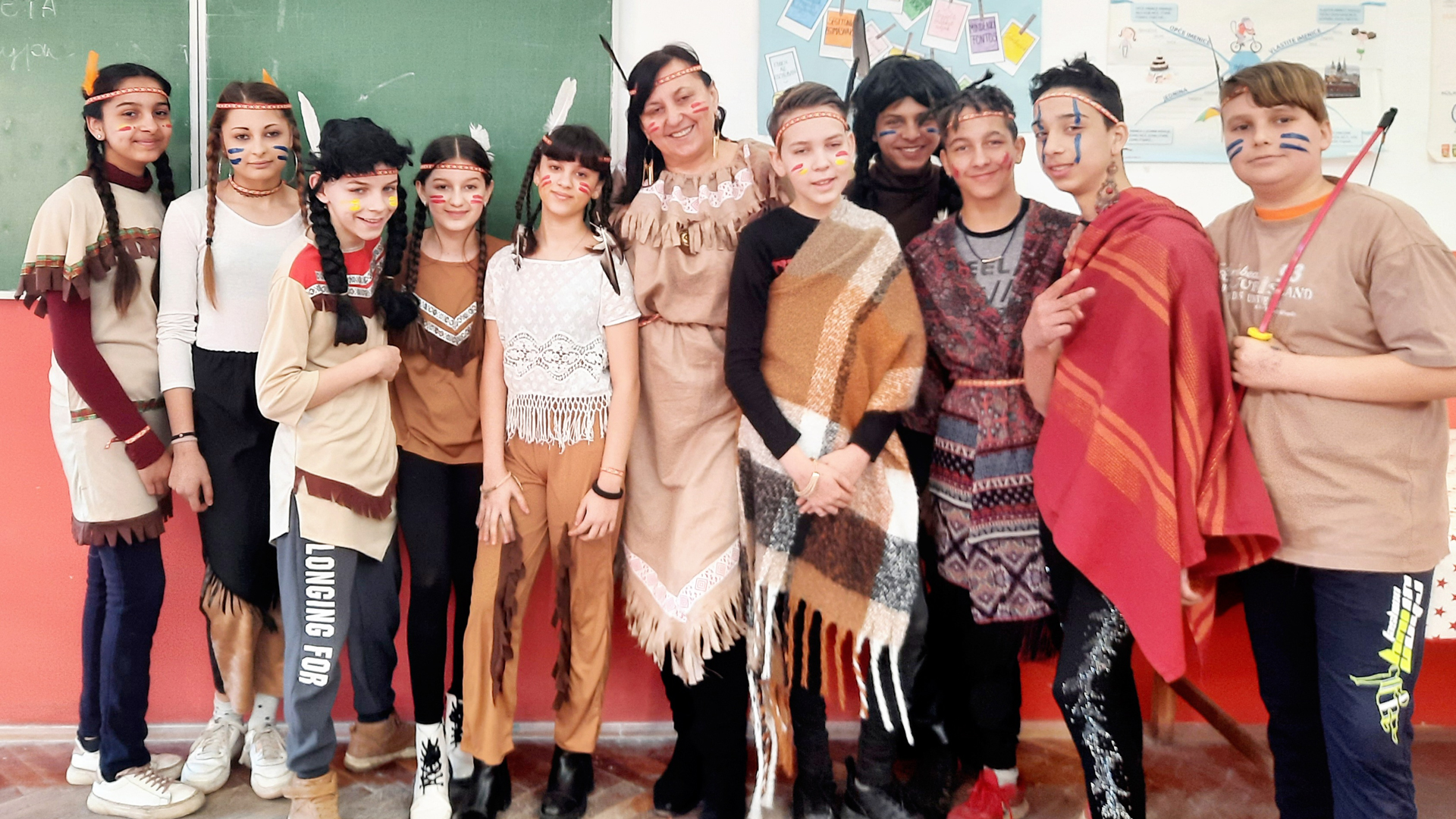indián jelmezbe öltözött osztály
