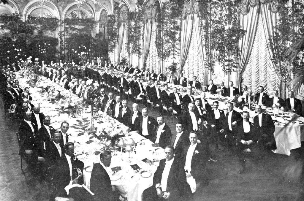 1909. Bankett a Waldorf-Astoria Hotel különtermében