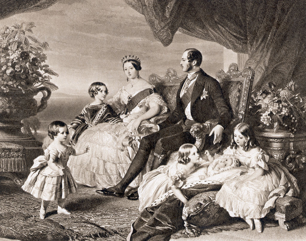 Viktória királynő és Albert herceg öt gyermekükkel (Fotó: Getty Images)