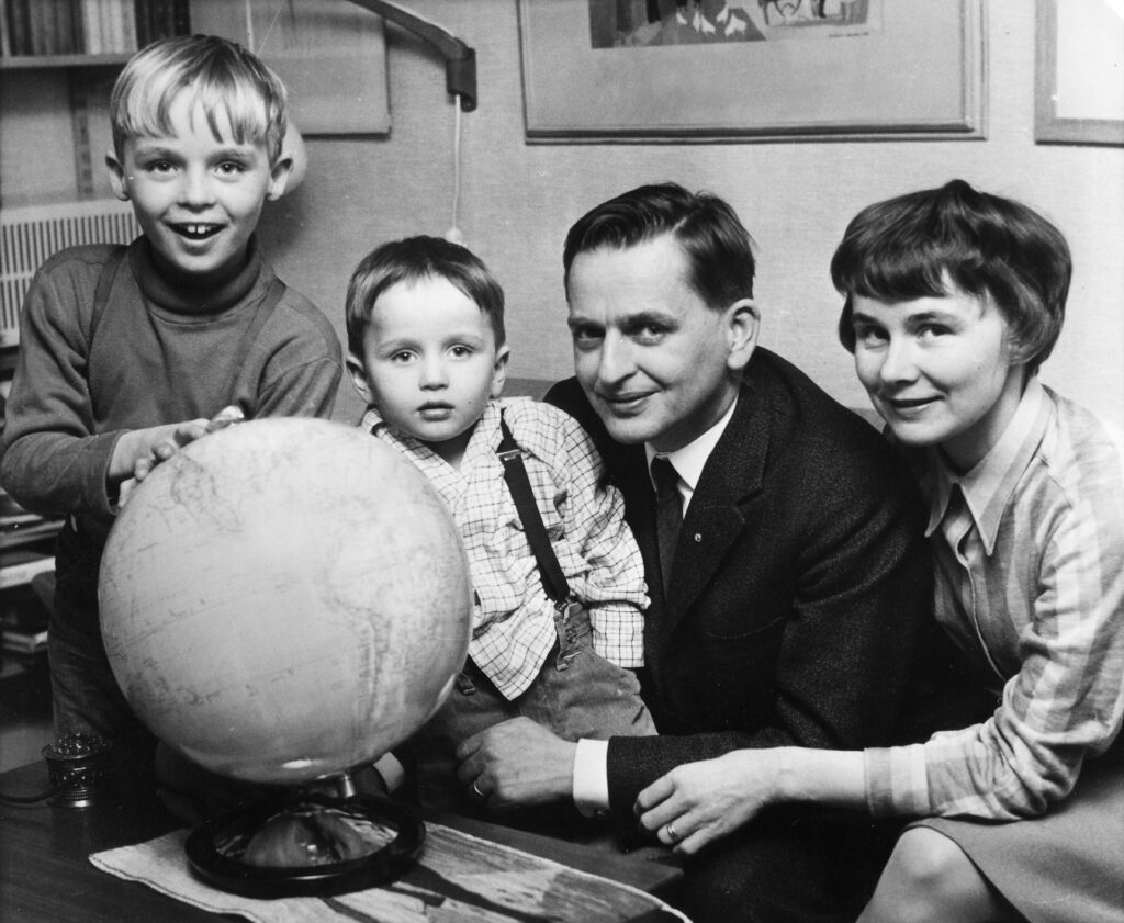 Olof Palme családjával
