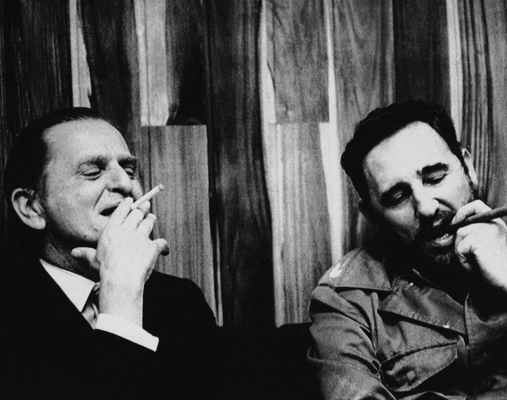 Olof Palme Kubában Fidel Castroval