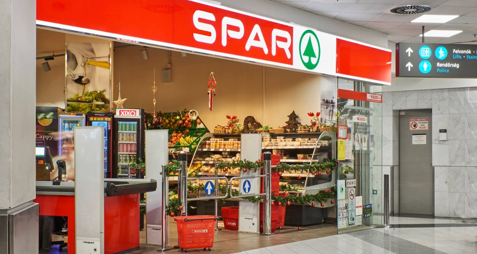 SPAR üzlet a ferihegyi repülőtéren