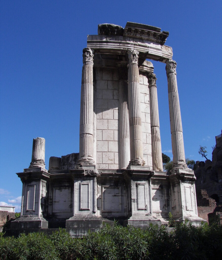 A Vesta-templom Rómában (fotó: Wikipedia)