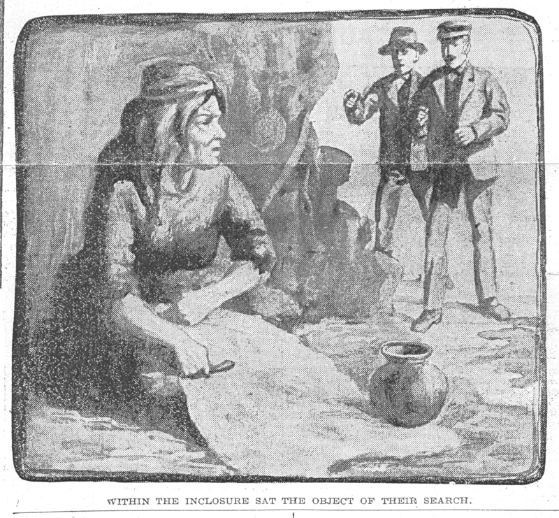 Egy illusztráció Juana Maria megtalálásáról 