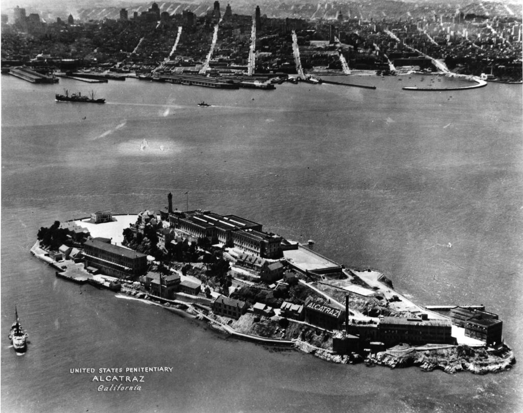 Légifelvétel az Alcatrazról