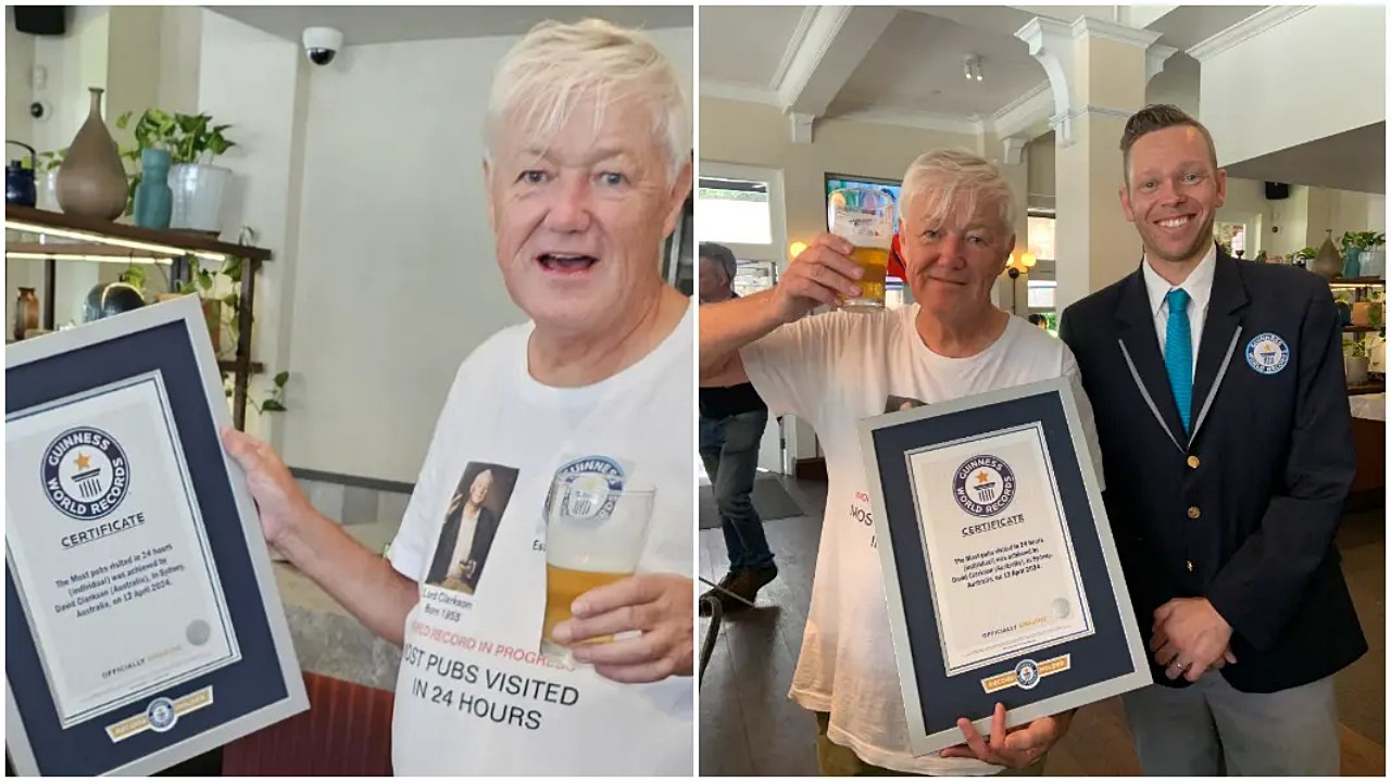 David Clarkson, aki megdöntötte a kocsmalátogatás Guinness-rekordját