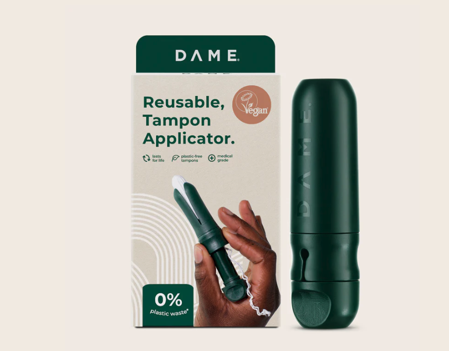 Fenntartható, többször használható tampon applikátor (forrás: We Are Dame)