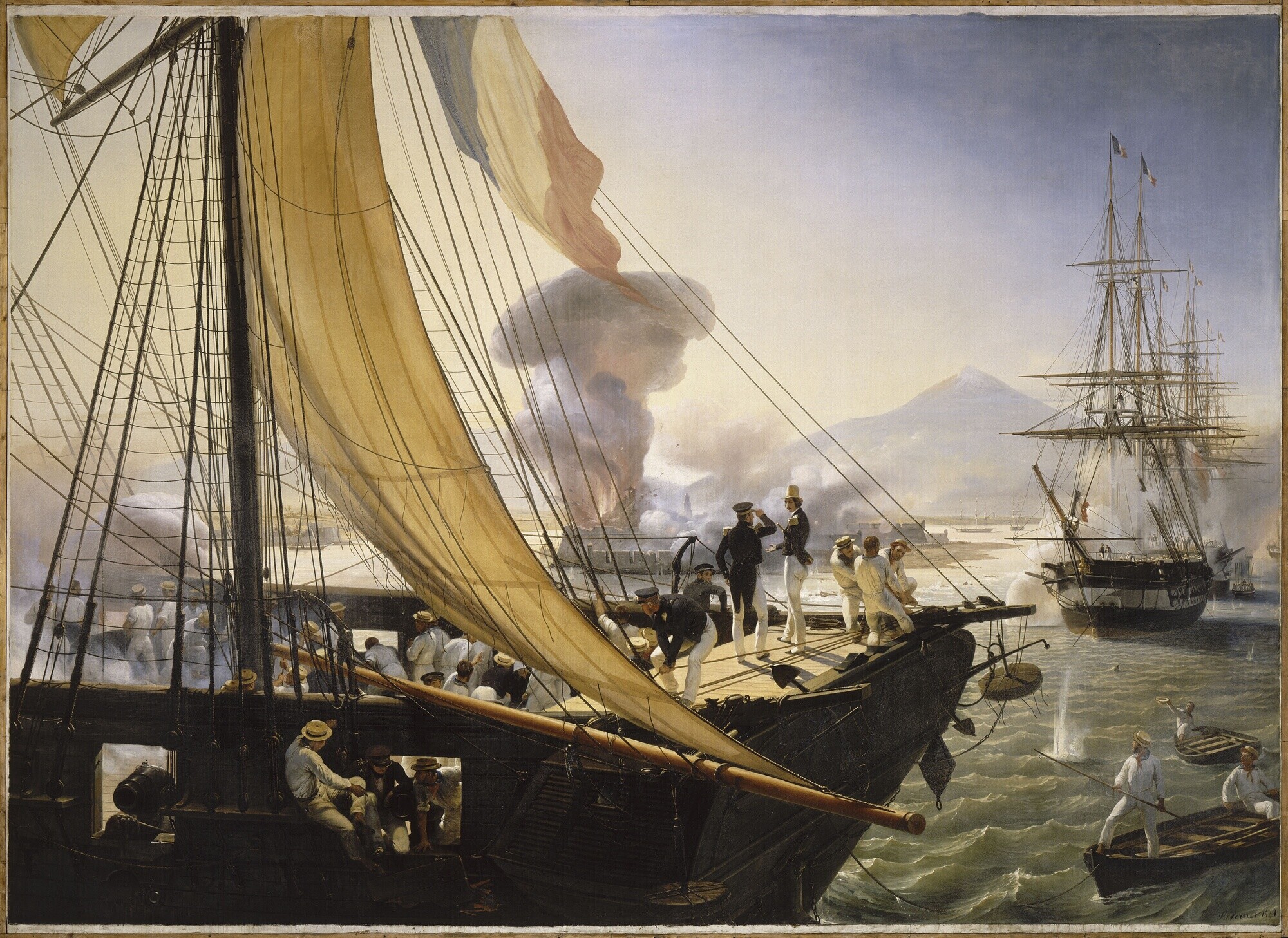 Mexikói expedíció Horace Vernet festményén, 1838 (forrás: Wikipedia)