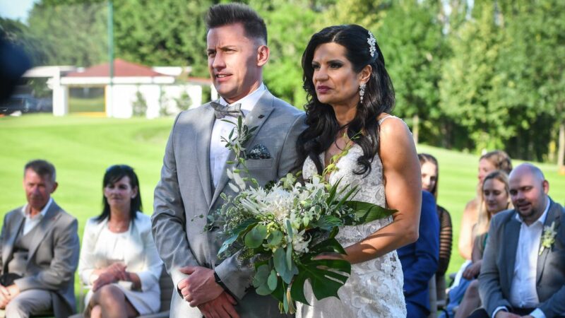Andris a műsorbeli esküvőjén Petrával - Fotó: Sajtószoba