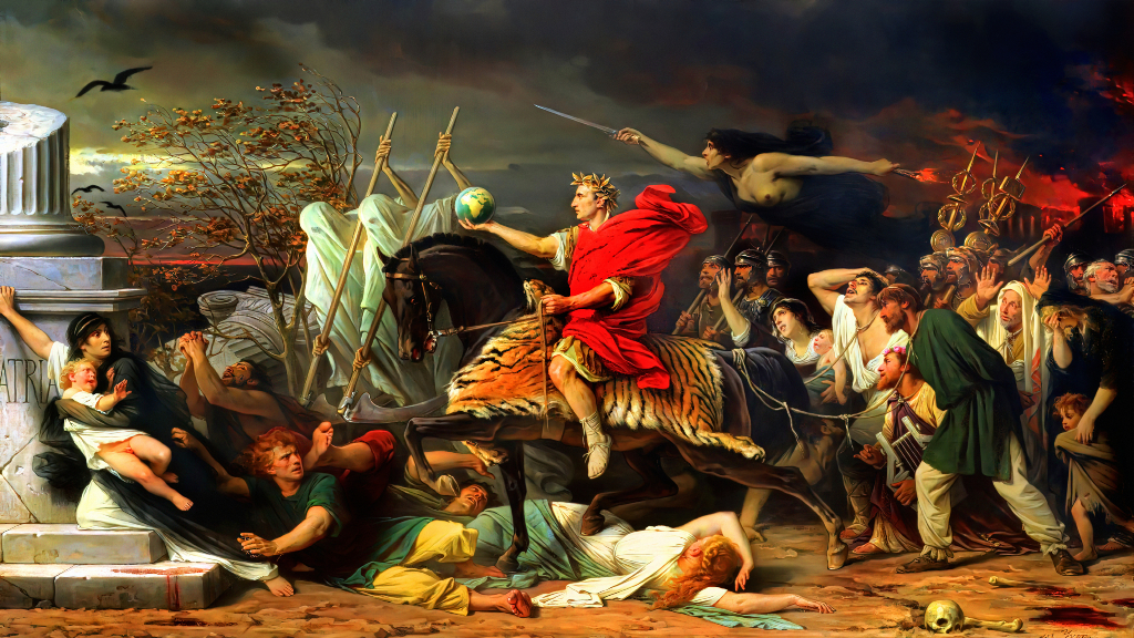 Caesar átkel a Rubiconon Adolphe Yvone festményén (forrás: Wikipedia)
