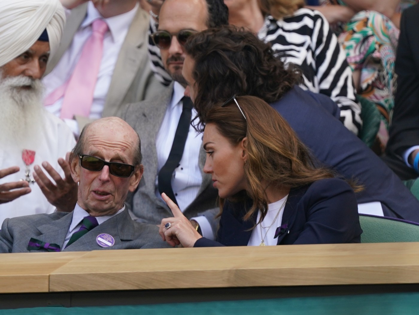 Eduárd kenti herceg és Katalin hercegné Wimbledonban