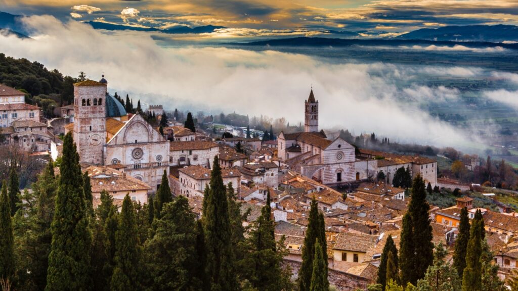 Assisi városa fontos jelentőséggel bír a hívőknek (Fotó: Getty Images)