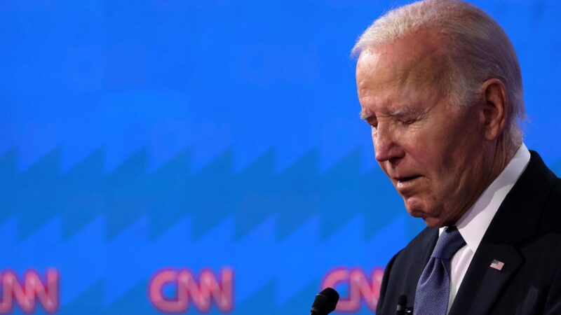 Joe Biden az elnökjelölti vitán - Fotó: Justin Sullivan/Getty Images