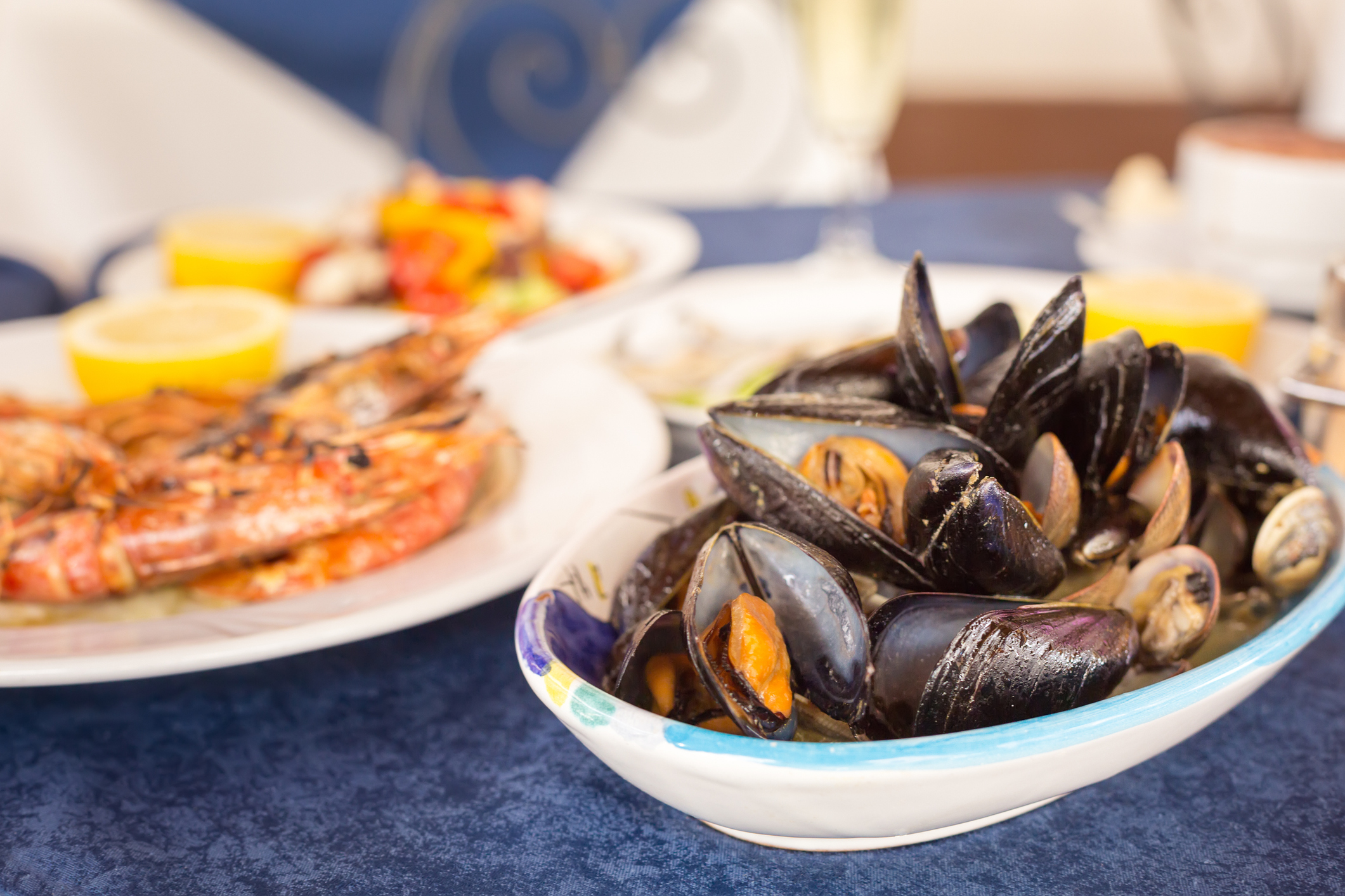 Zuppa di cozzi, vagyis friss kagyló egy kis ízesítéssel. Alap strandétel Olaszországban!