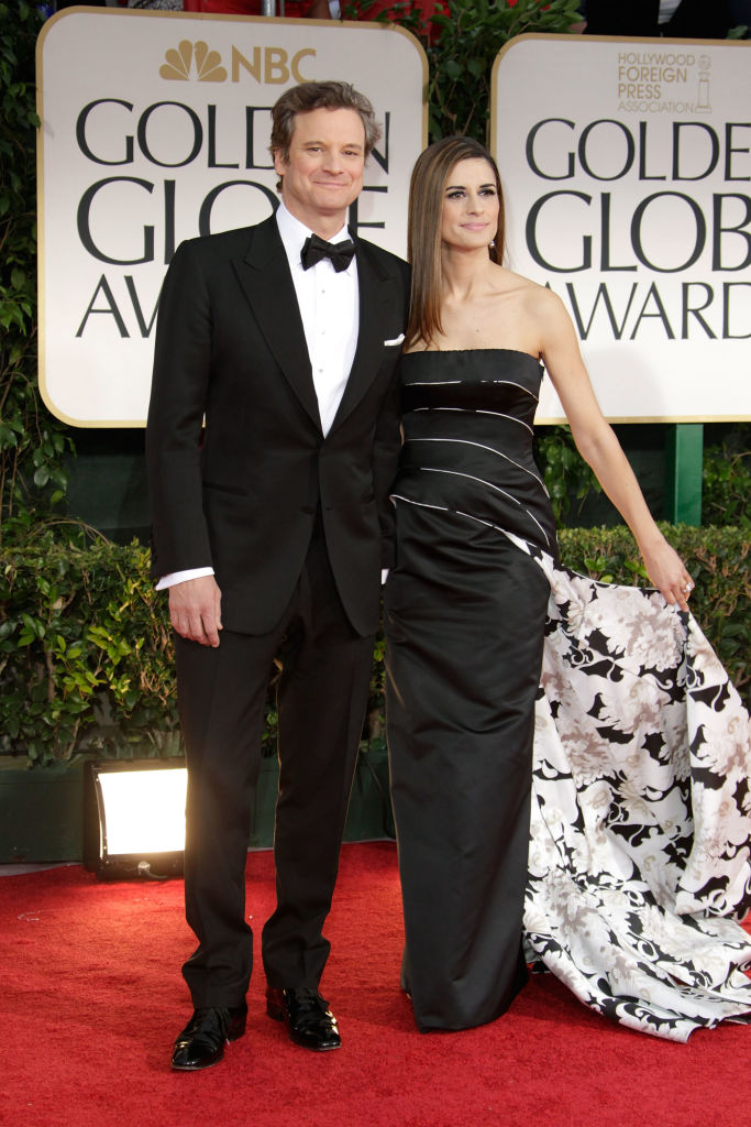 Colin Firth és Livia Firth a 2012-es Golden Globe-gálán