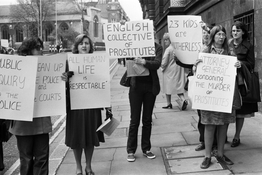 Nők tüntetnek a prostituáltak jogaiért