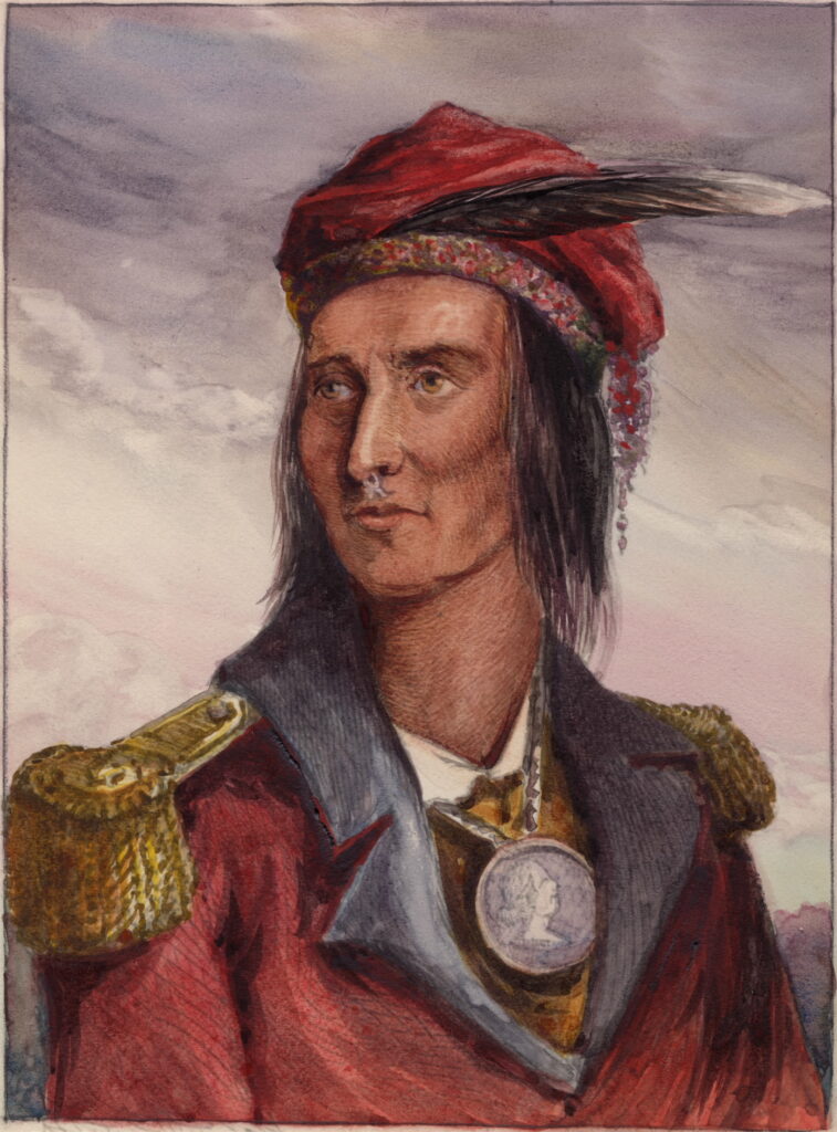 Tecumseh törzsfőnök portréja (forrás: Wikipedia)