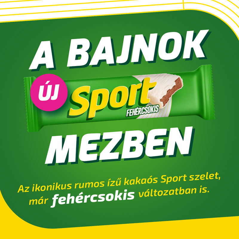 Megérkezett a fehér csokis Sport szelet