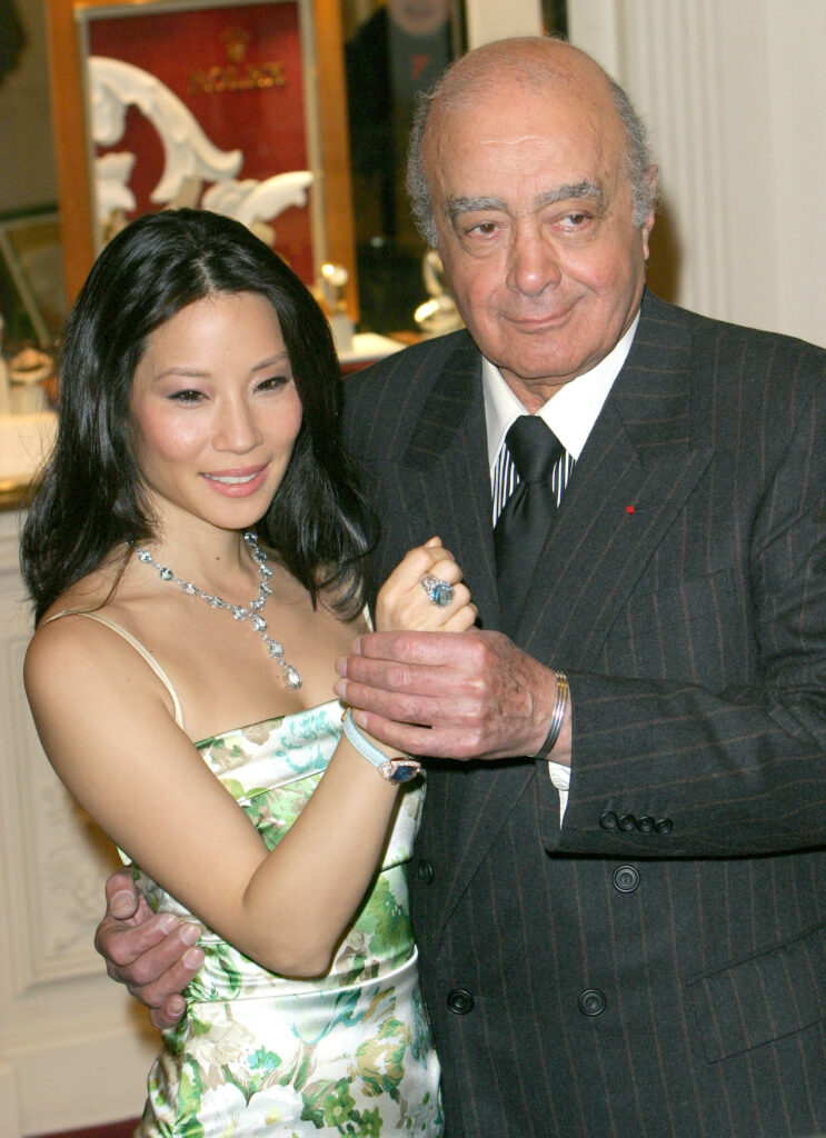 Lucy Liu és Mohamed Al Fayed