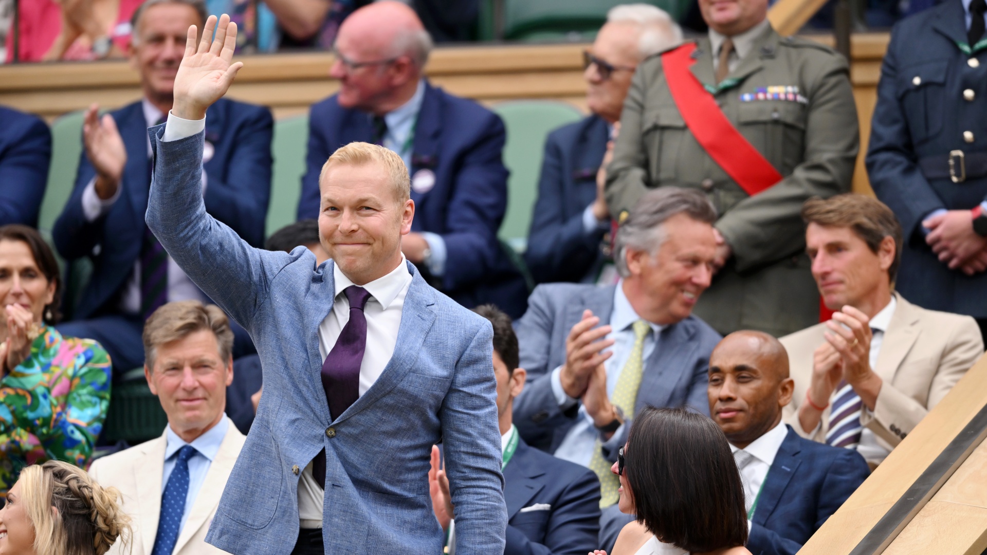 Chris Hoy a wimbledoni teniszbajnokság hatodik napján 2024. július 6-án Londonban, Angliában