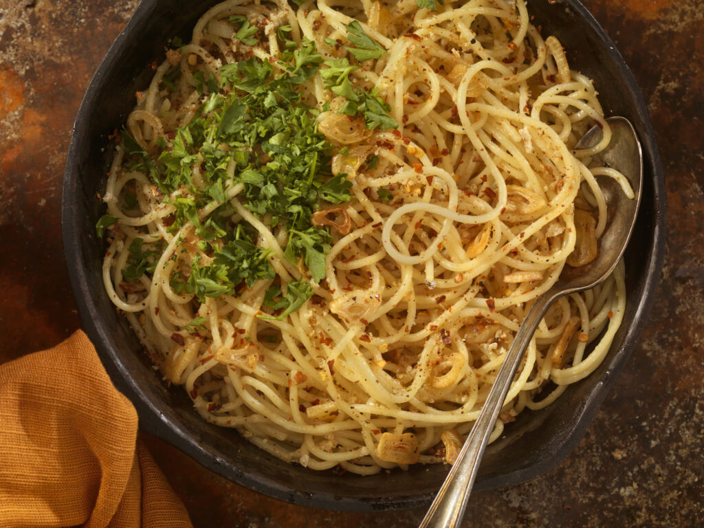 Aglio e olio spagetti